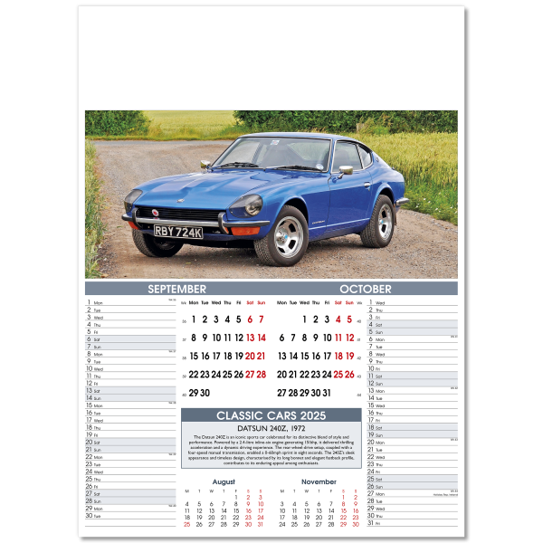 Classic Cars Wall Calendar