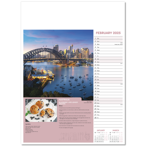 Taste for Travel Wall Calendar