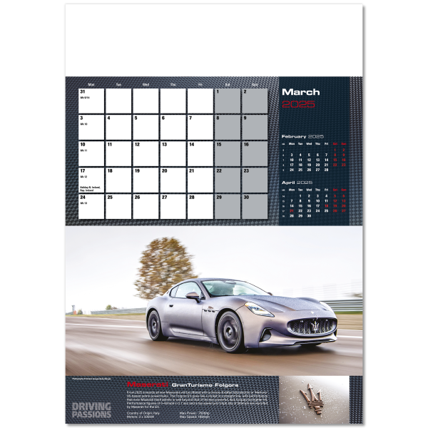 Driving Passions Wall Calendar