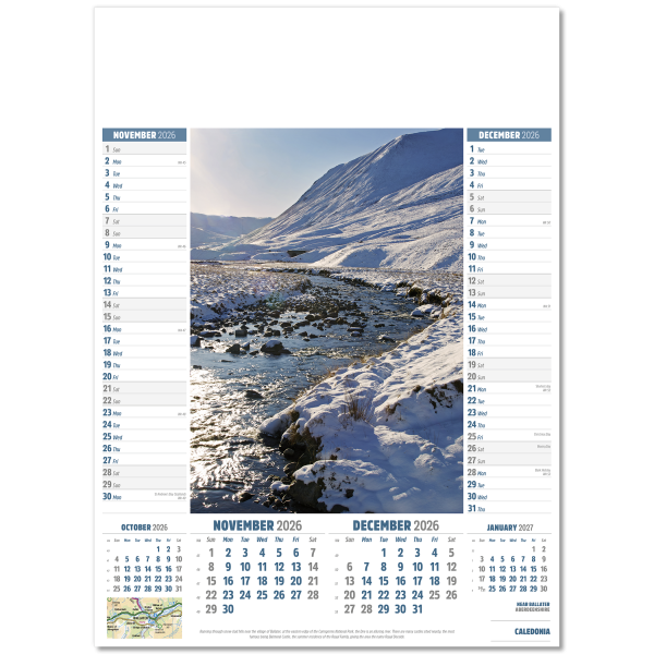 Caledonia Wall Calendar