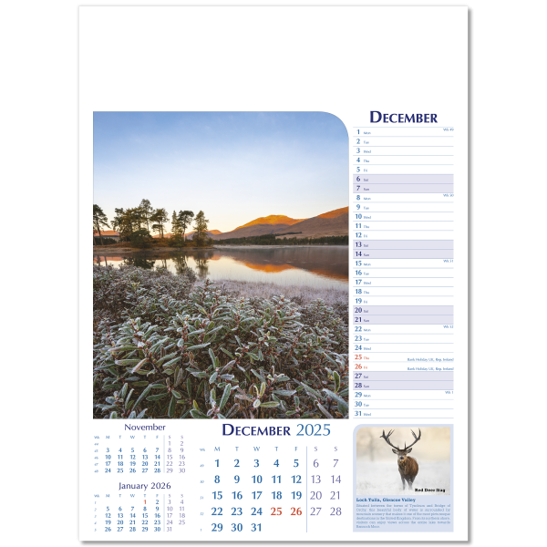 Notable Scotland Wall Calendar