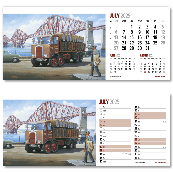 On the Move Desk Calendar