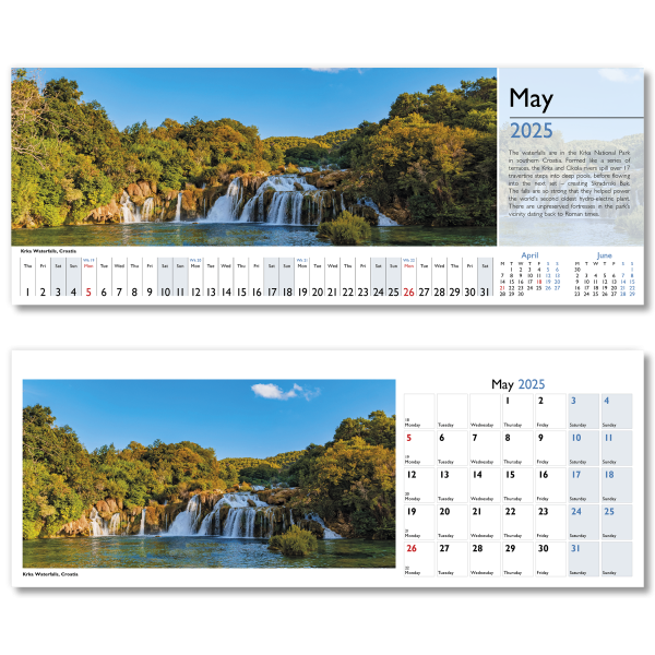 World in View Desk Calendar