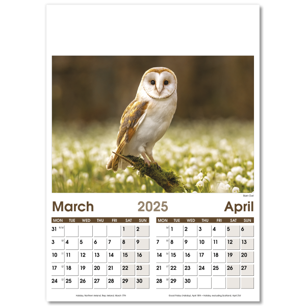 Rural Life Wall Calendar - 7 Leaf